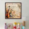 Violin Notes-11CT Stamped Cross Stitch 45*45cm