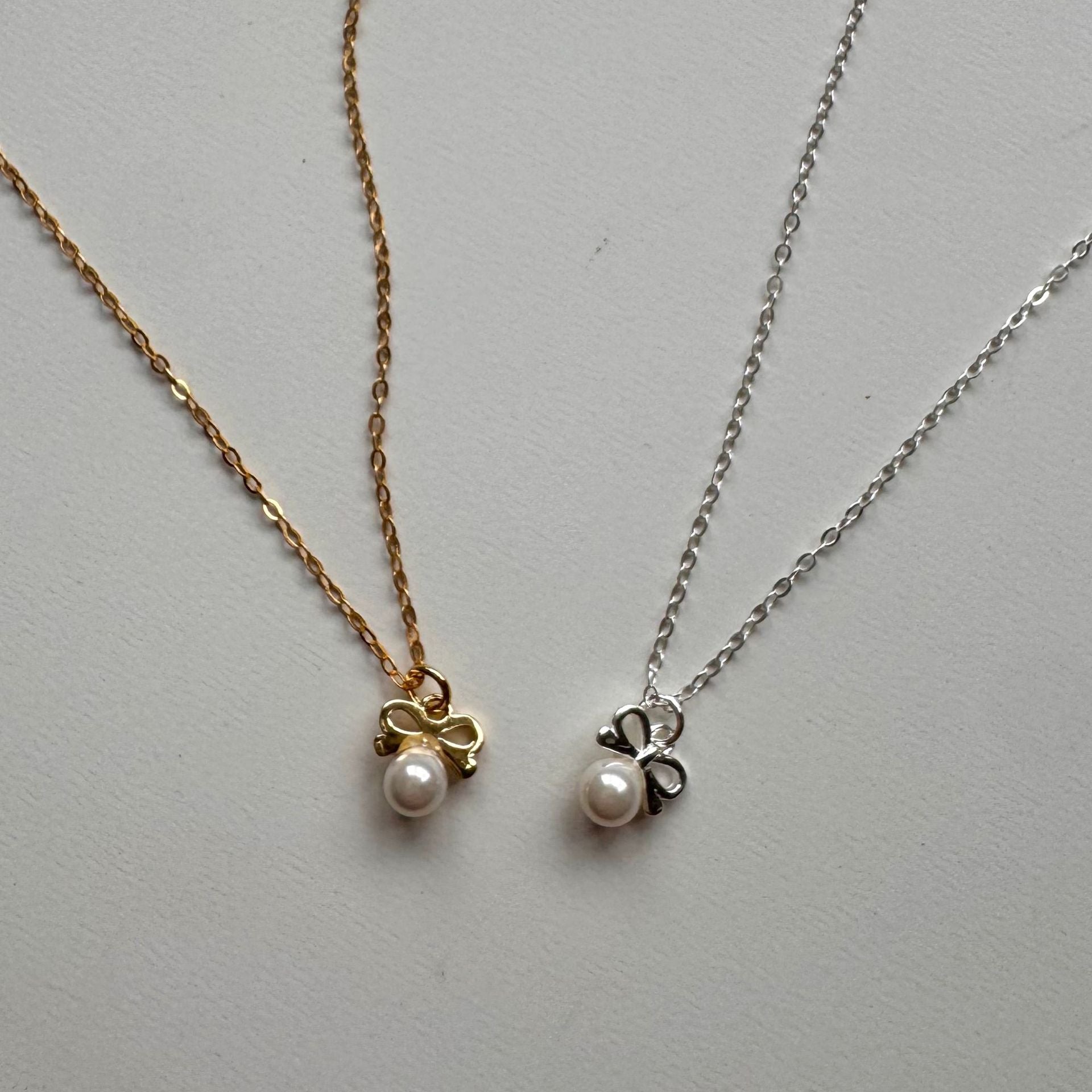 925 Sterling Silver Korean Tulip Geometric Silver Electroplating Necklaces