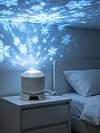 Dynamic Rotating LED Ocean Light Projector Dimmable Brightness & Flexible Stable Base Design Night Light Projector USB Powered & Versatile for Kids Bedroom Decoration