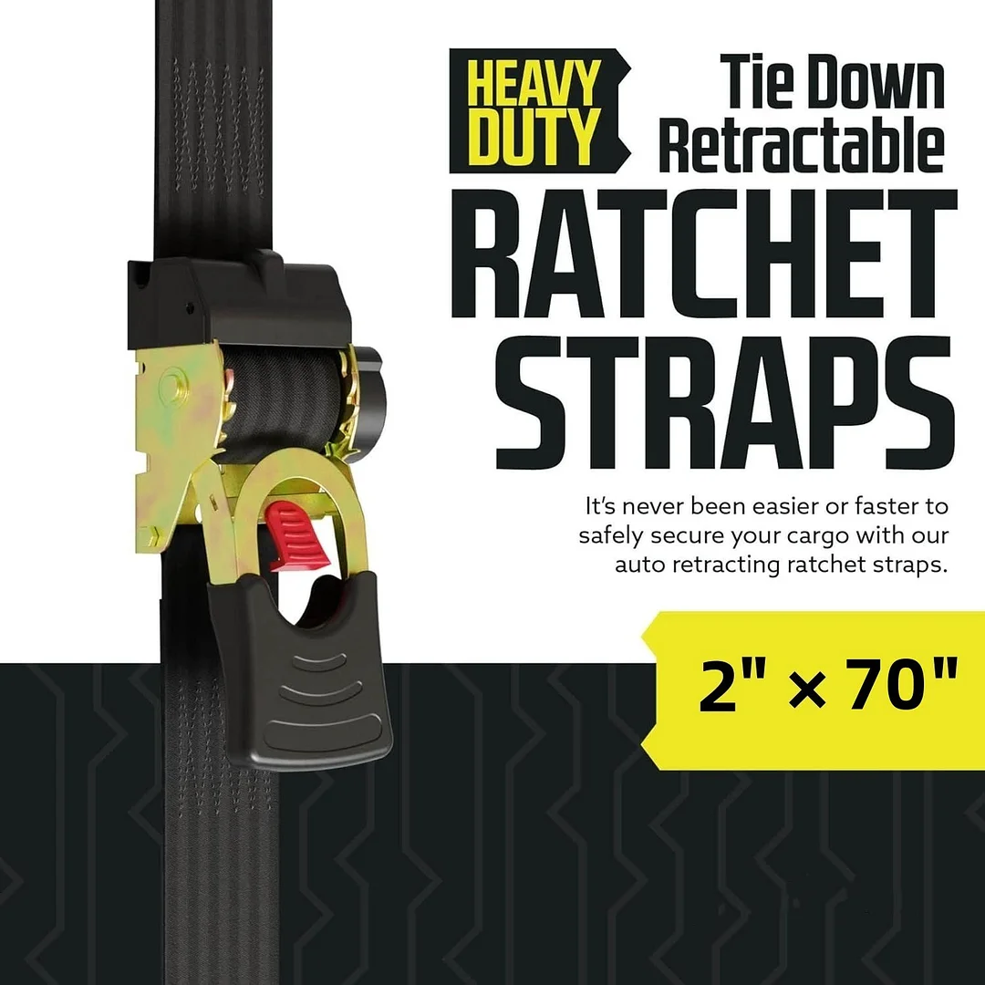 🔥Hot Sale 49% Off🔥 Retractable Auto Ratchet Strap with RAIL BRACKET BUNDLE 