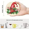 8Pcs Christmas Tree DIY Wood Diamond Painting Coasters Kit with Round Base
