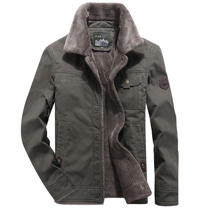 Winter Fleece Denim Jacket Men's Cotton Jacket Men's Loose Lamb Fleece Jacket