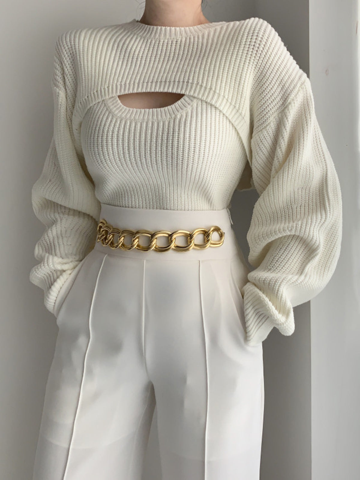 Rotimia Utility Two Piece Bolero Sweater