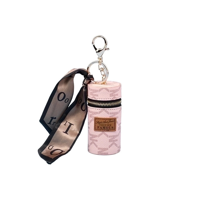 Modern Style Geometric Pu Leather Metal Women’s Bag Pendant Keychain 1 Piece