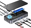 USB C Hub with M.2 SSD Enclosure, New Upgrade ORICO 10-in-1 USB-C Docking Station with Built in fan, 10Gbps USB 3.2 Gen2 M.2 NVMe SSD Reader, Support 4K@60Hz HDMI, 100W PD, Ethernet, SD/TF - DPM2P9-V1