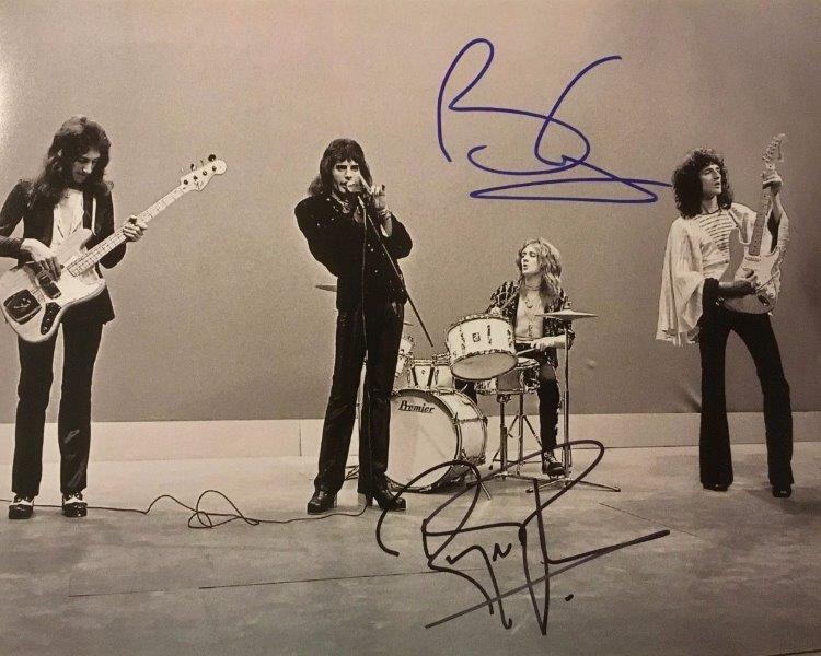 REPRINT - QUEEN Brian May - Roger Taylor Autographed Signed 8 x 10 Photo Poster painting Poster