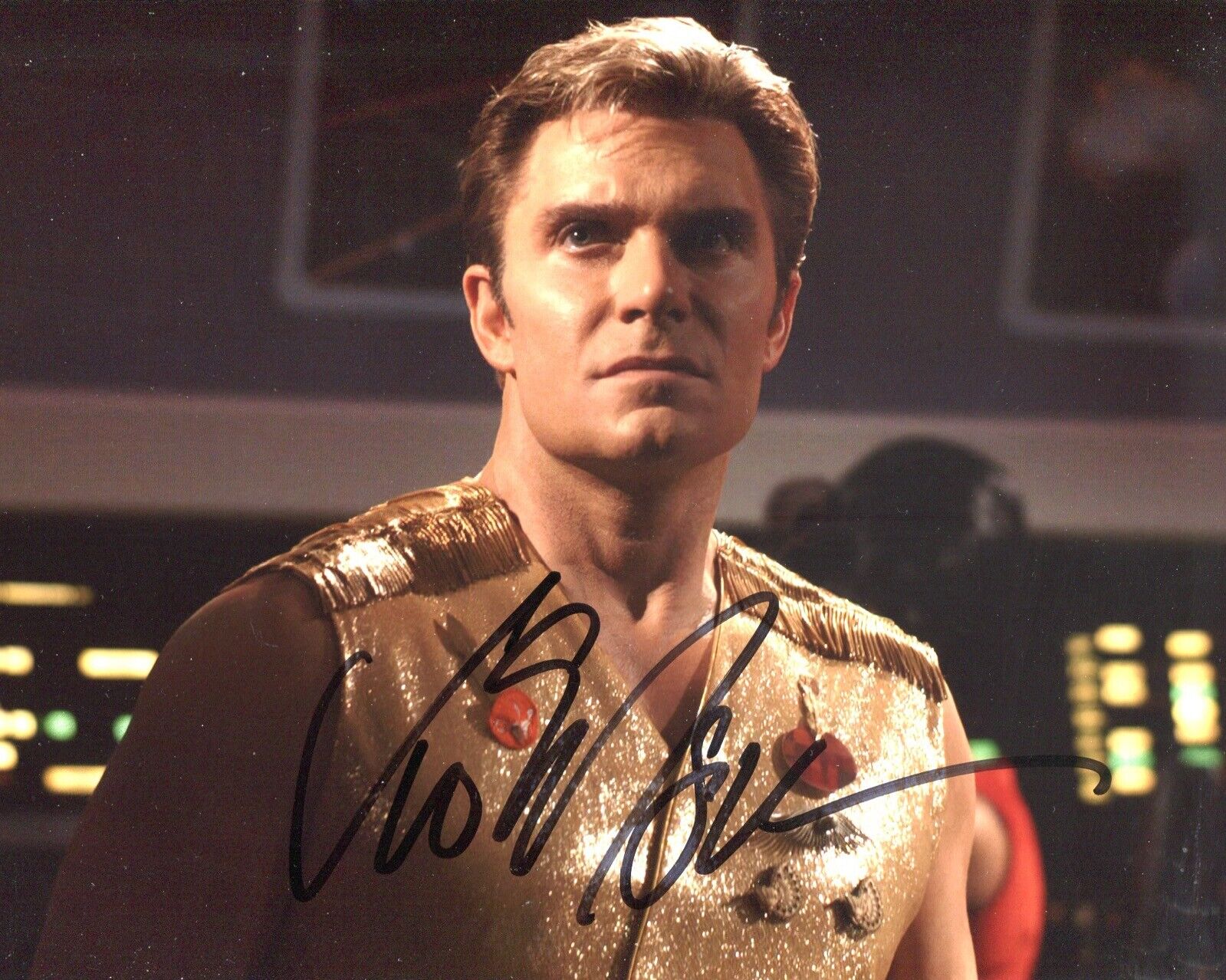 Actor Vic Mignogna signed CAPTAIN KIRK - STAR TREK CONTINUES 8x10 Photo Poster painting