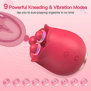 S475 Three Pistils Rose Toy – Tongue Kneading & Vibrating Sex Toy