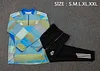 2025/2026 Real Madrid Half-Pull Training Suit Blue Green Stripes Football Shirt 1:1 Thai Quality