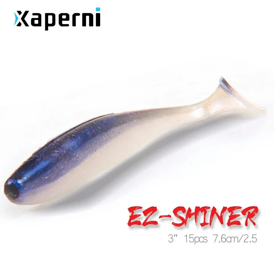 Xaperni hot fishing lure Soft Bait professional Lure 3" 15pcs 7.6cm/2.5 quality Carp Artificial Wobblers free shipping