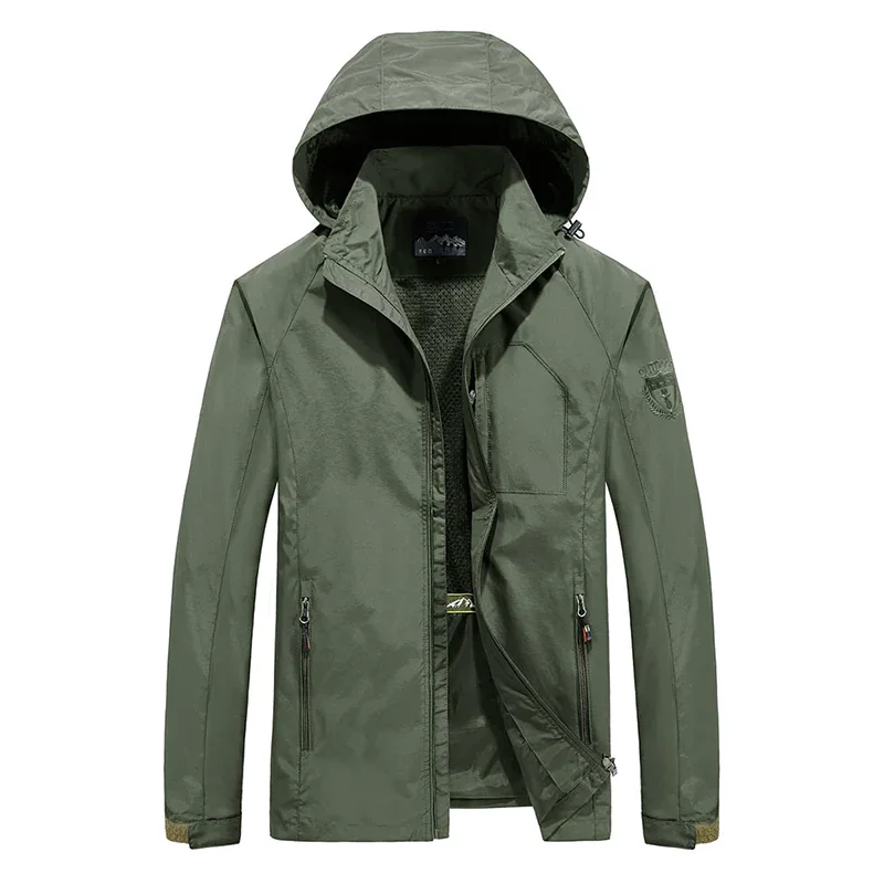 Men's Outdoor Sports Hooded Trench Jacket