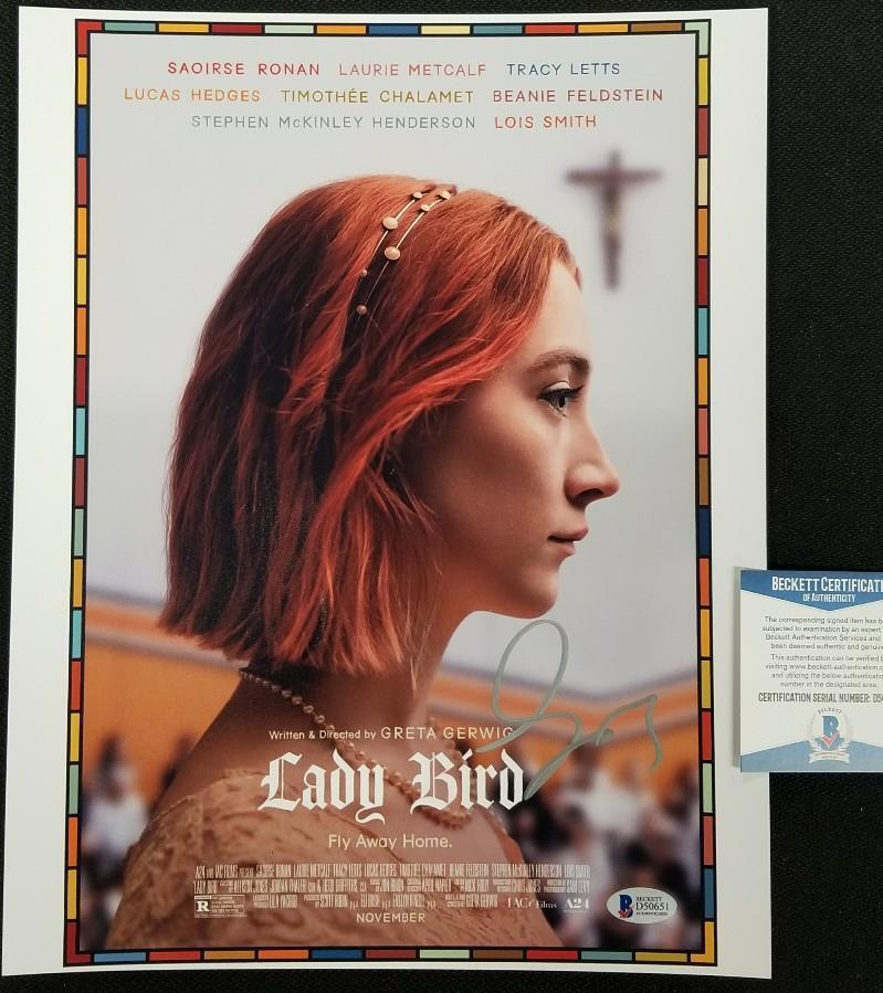 GRETA GERWIG Signed LADY BIRD 11x14 Photo Poster painting Director Autograph (C) Beckett BAS COA