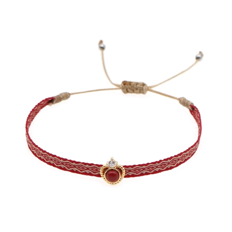 1 Piece Fashion Letter Devil’s Eye Copper Knitting Inlay Zircon Bracelets