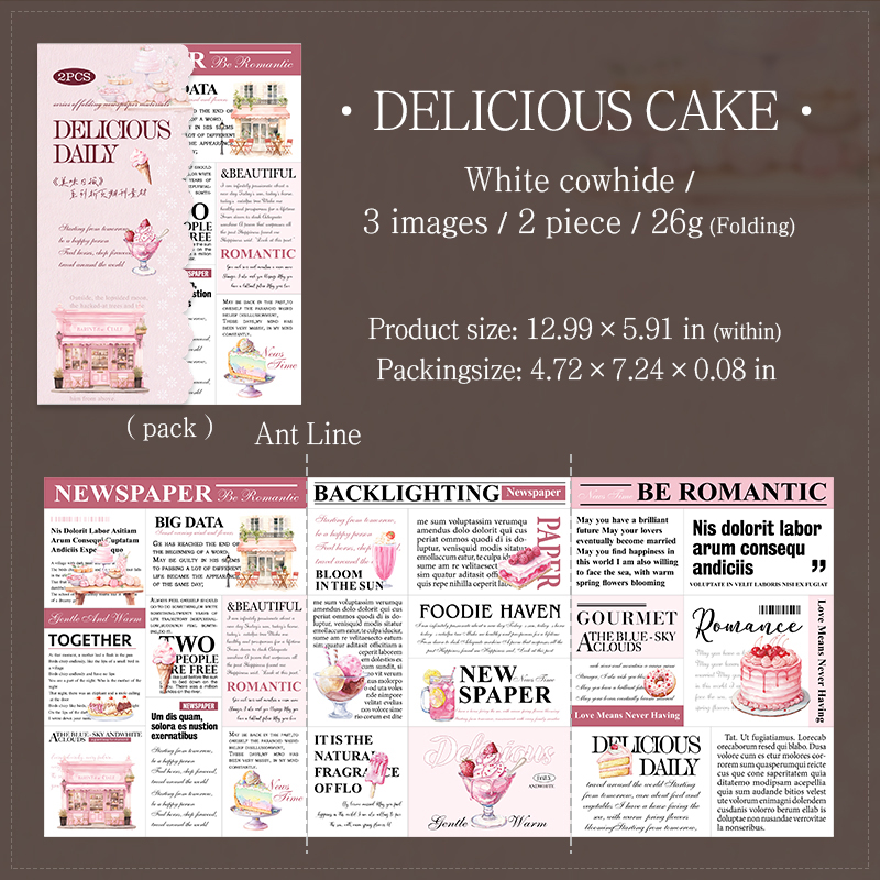 Sticker - Delicious Daily Series Vintage Food English Text Landscape 