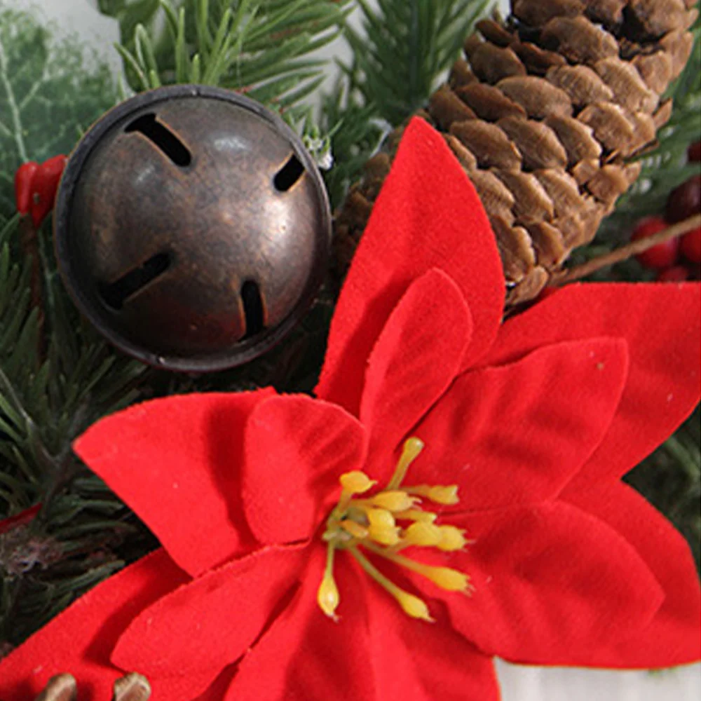 Christmas wreath rattan ornament circle simulation wreath props