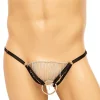 Sexy Chain Lace Perspective Hollow Men's Thong