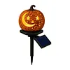 Resin Solar Halloween Pumpkin Garden Stake Light Solar Lights Garden Decor