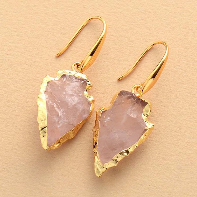 Pink Crystal Obsidian Earrings