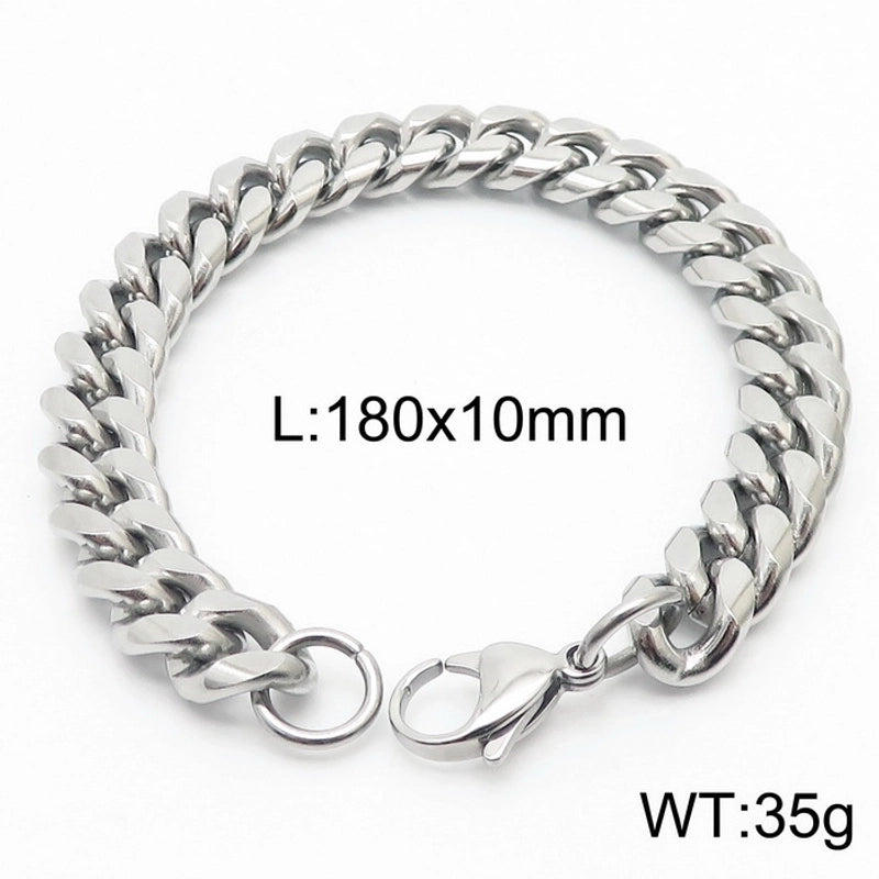 Minimalist Solid Color Titanium Steel Chain Unisex Bracelets
