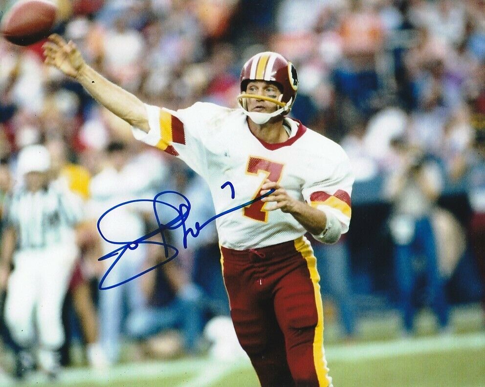 VINTAGE JOE THEISMANN SIGNED WASHINGTON REDSKINS NFL 8x10 Photo Poster painting #3 EXACT PROOF!