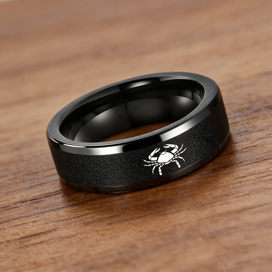 Wedding Fashion Cancer Tungsten Rings Flat Black Bands Edge Comfort Fit for Men and Women 4MM 6MM 8MM Width