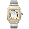 Cartier Santos Large Two-Tone W2SA0009 with White Dial (40mm) Super Clone