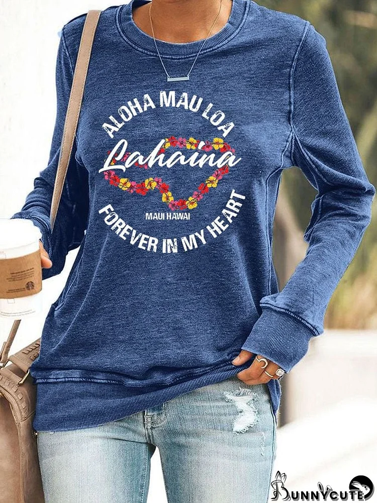 Women's Aloha Mau Loa Lahaina Forever In My Heart Sweatshirt