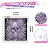 Partial Drill 5D Diamond Painting Kit Skull Abstract 30x30cm(Purple Skull)