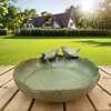 Ceramic Birdbath Bowl Bird Feeder Bird Feeding Bowl for Outdoor Garden Courtyard