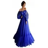 Women's Swing Dress Off Shoulder Mesh Ruffled Wedding Dress