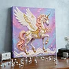 DIY Pearl Painting Unicorn for Home Wall Decor with Frame(25x25cm)
