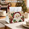 Warm Santa DIY Pearl Diamond Painting PU Cover Tissue Holder Kit Pearl Art Painting Decoration for Home & Gifts
