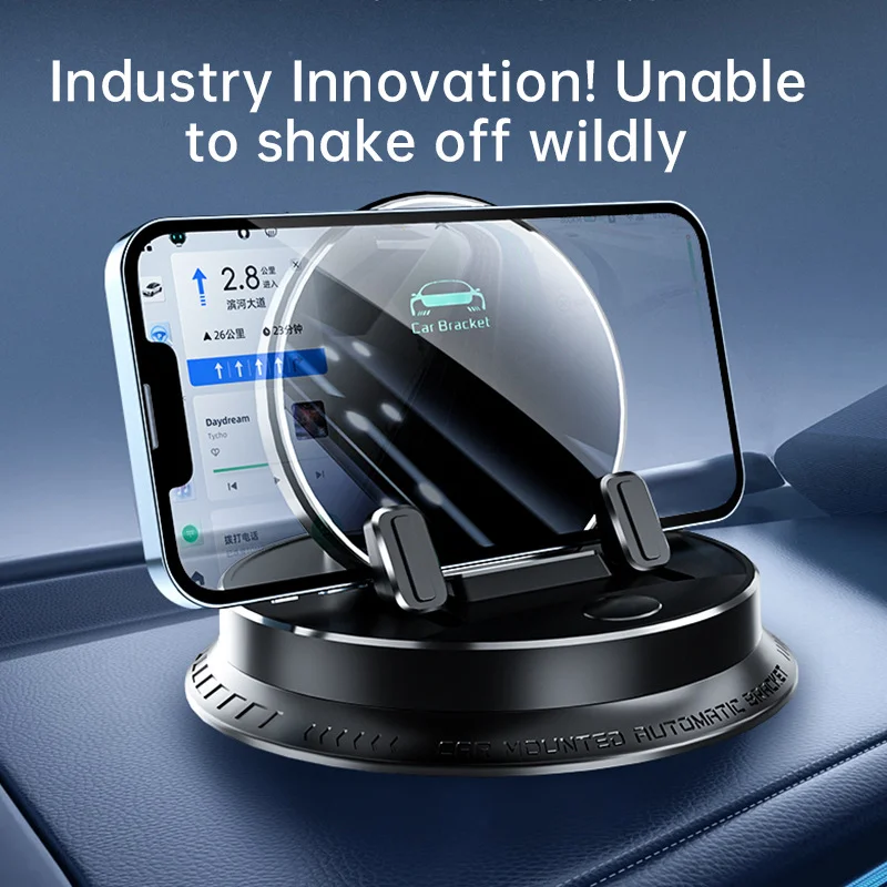Car phone holder automatic clamping 360 degree rotation flexible multifunctional easy to install intelligent adjustable