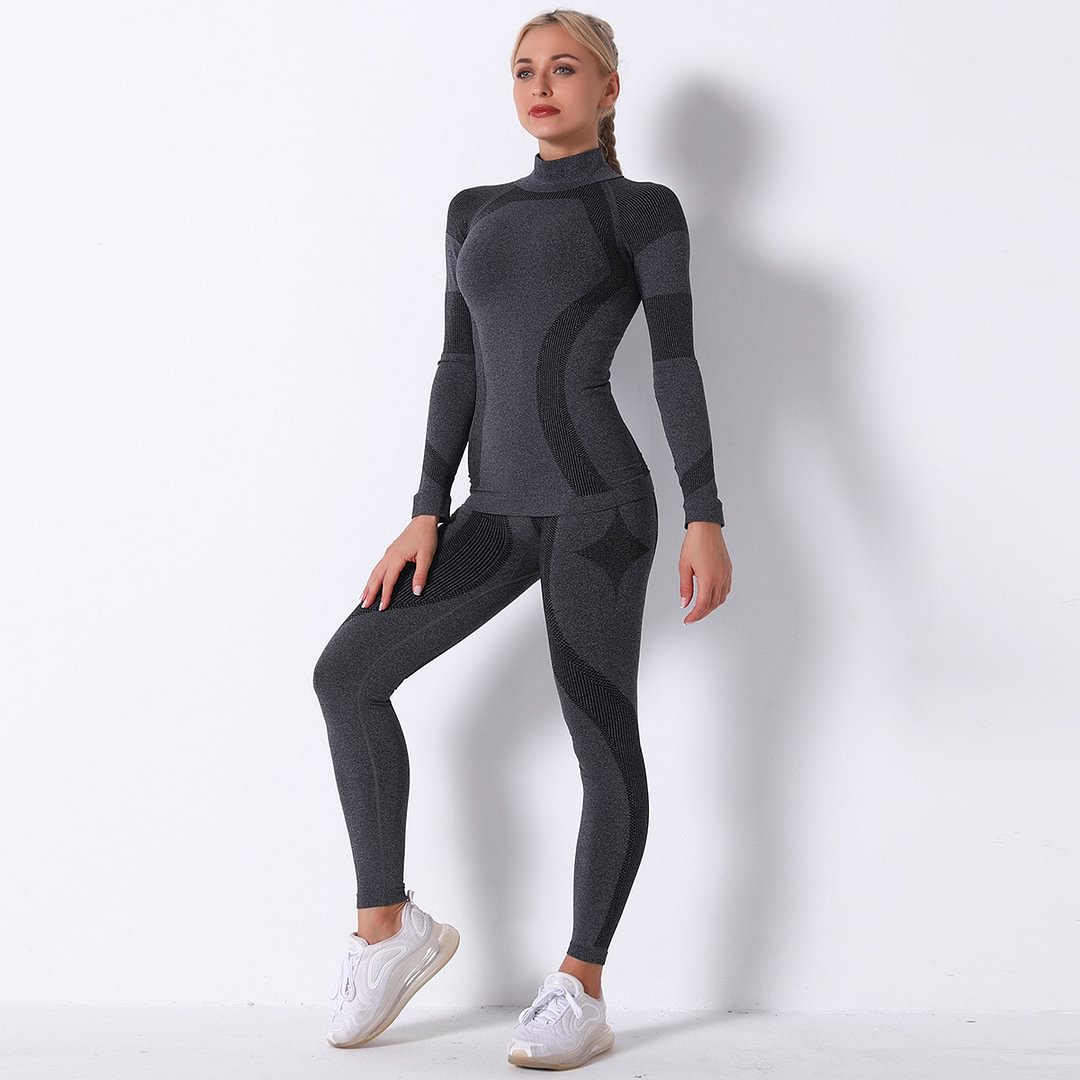 Seamless Sexy Tight Hip Vest Suit Moisture Wicking Sports Running Fitness Pants For Tops