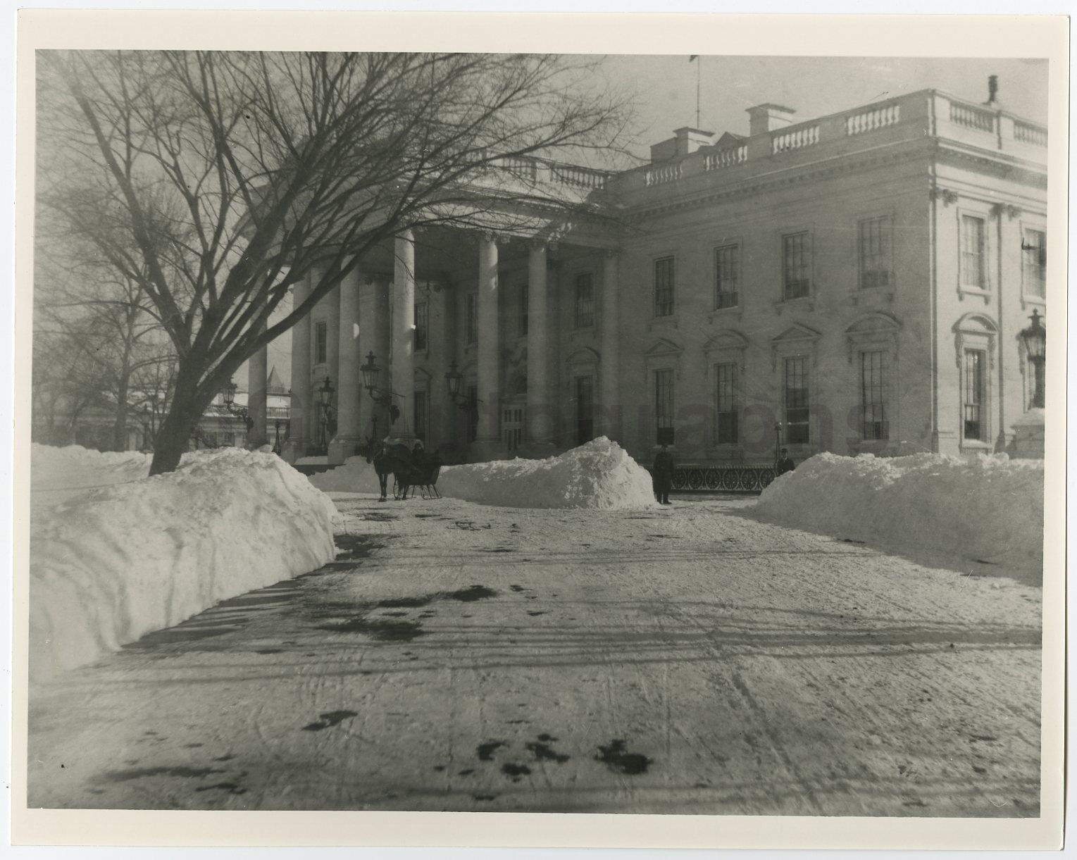 The White House - Vintage 8x10 Publication Photo Poster paintinggraph - 1913 Snowstorm