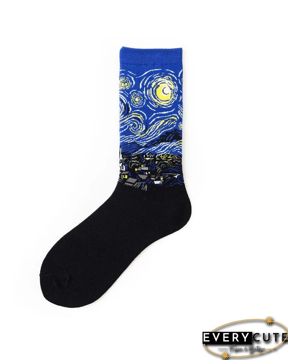 Vincent Starry Night Patterns Midi Socks