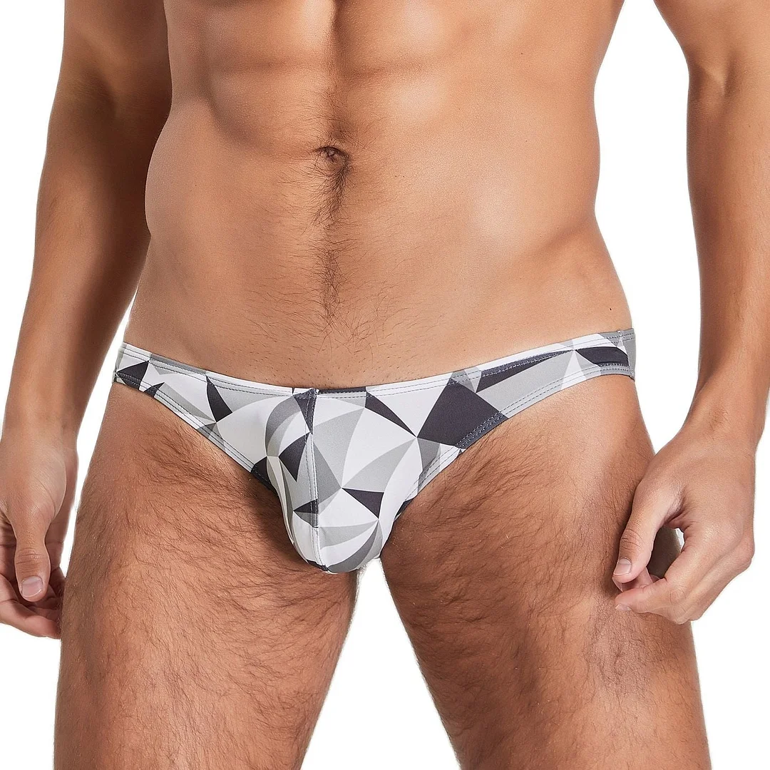 Aonga  2023 New Men's   Emotion Expression Funny Geometry Bikini Briefs Underwear