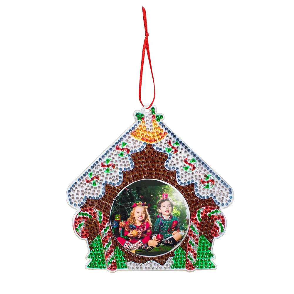 4pcs Photo Frame Christmas Photo Frame Hanging Diamond Painting