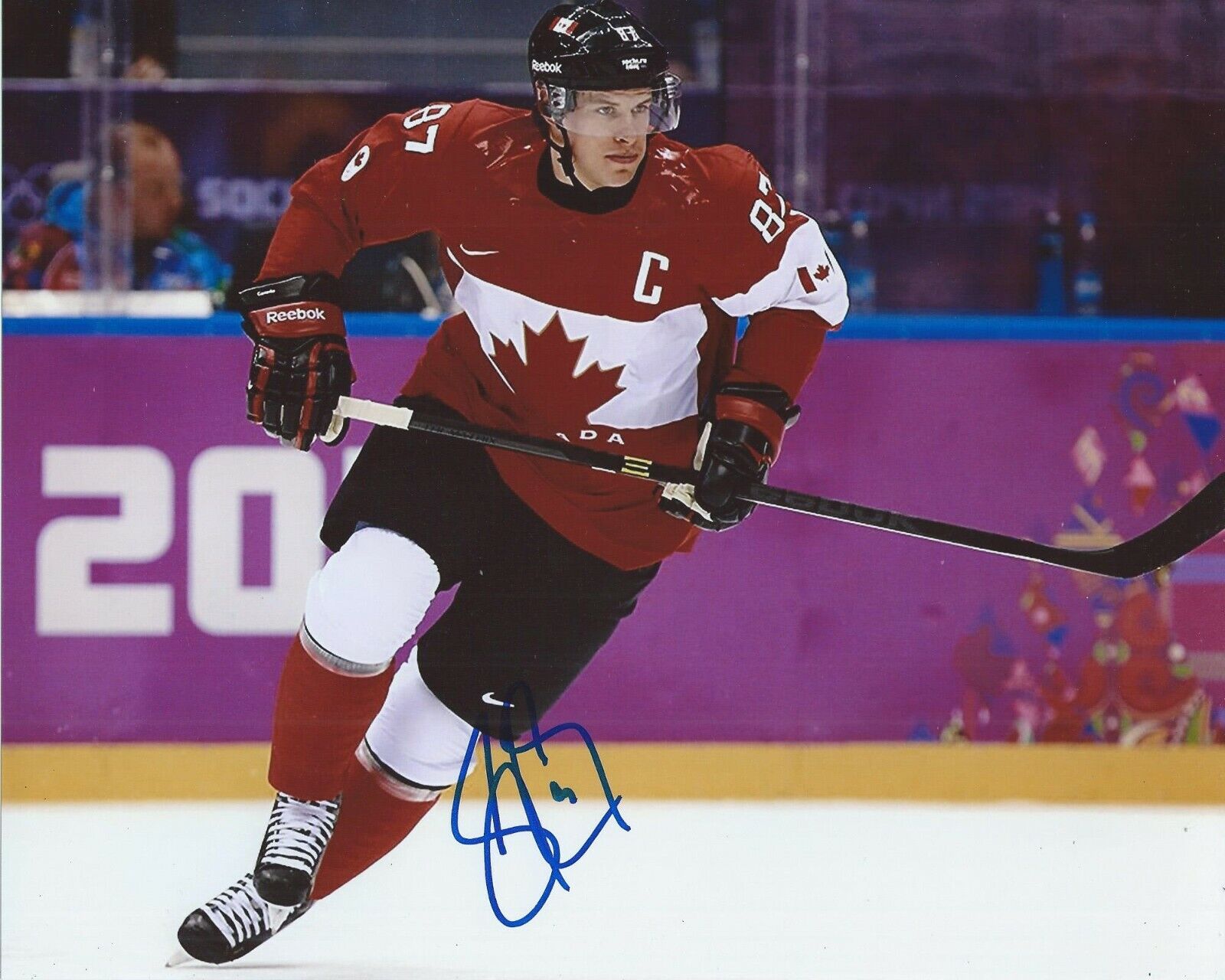 Sidney Crosby Signed 8x10 Photo Poster painting 2014 Team Canada Olympic Gold Autographed COA