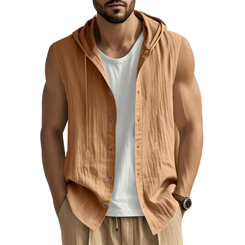 Men's Holiday Linen Shirt & Vest-INSPIREUSE