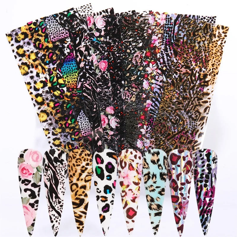 Christmas Of Foil Nail Art Stickers Set With Marble Flower Gilding Pattern Nail Transfer Decals Decorations Nail Accessories