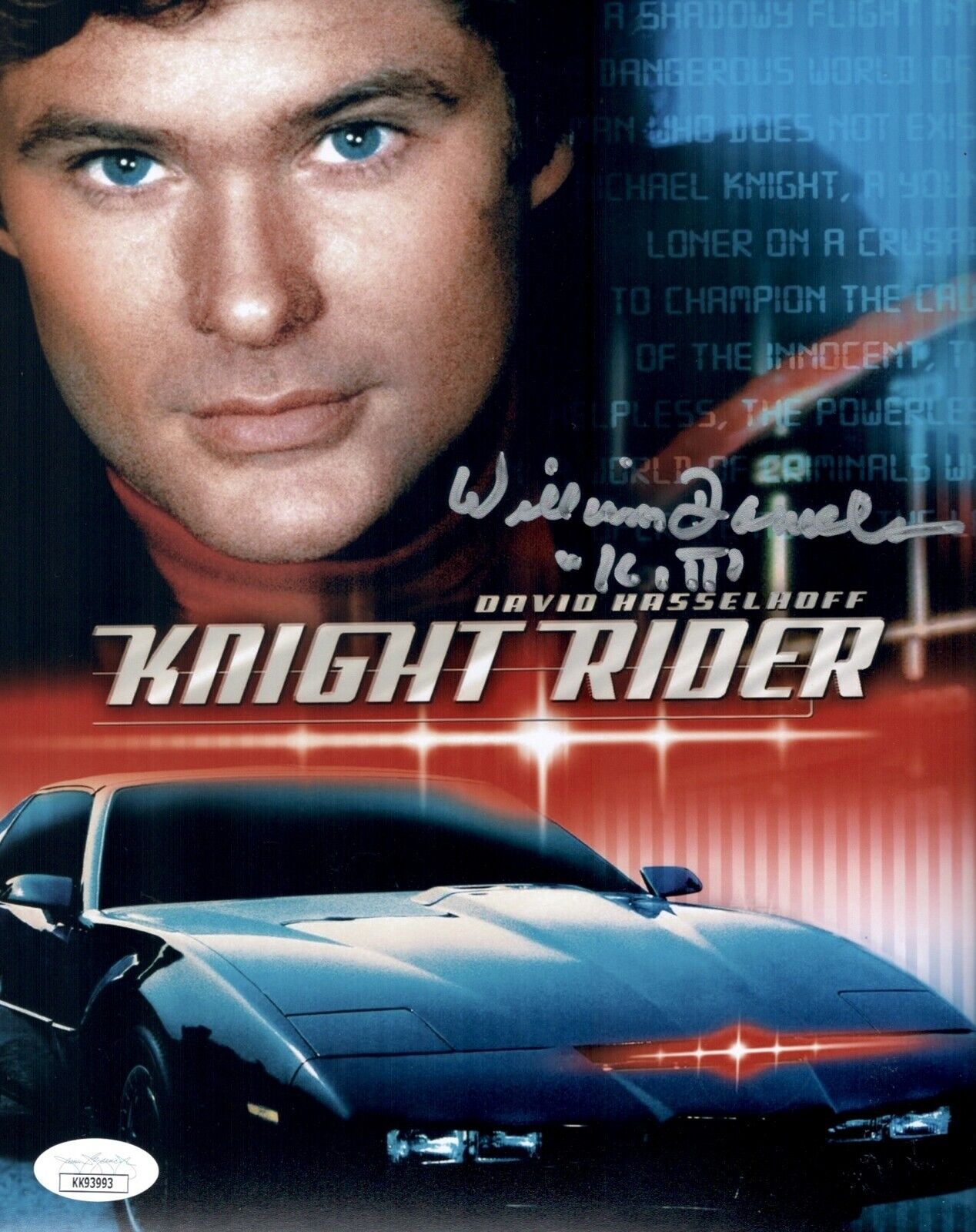 William Daniels Signed KITT Knight Rider 8x10 Photo Poster painting Autograph JSA COA Cert