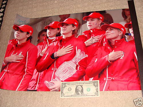 BRITTANY LINCICOME STACY P SOLHEIM CUP TEAM SIGNED AUTOGRAPHED Photo Poster paintingGRAPH-15X24