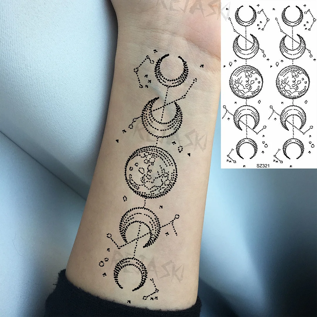 Realistic Sunflower Fashion Wrist Temporary Tattoos For Women Gilr Butterfly Geometry Fake Tattoo Custom Armbands Washable Tatoo