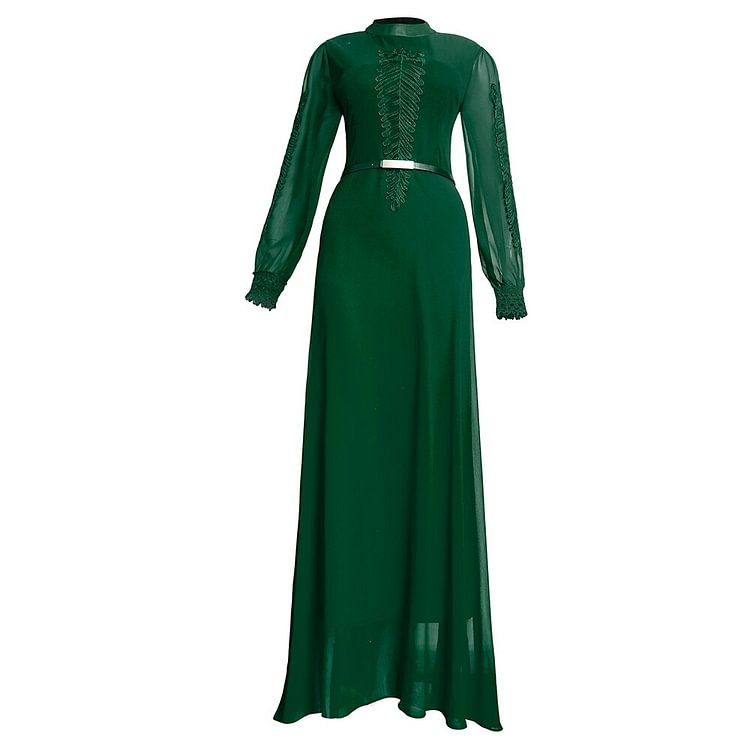 African Americans fashion QFY Robe Africaine Long Sleeve Dresses For Women 2022 Elegant Wedding Gown Muslim Chiffon Abaya Turkish Dubai Kaftan Dress Outfit Ankara Style QueenFunky