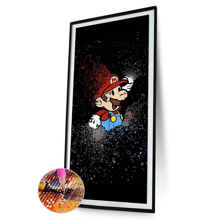 Mario 30*30cm full round drill diamond painting