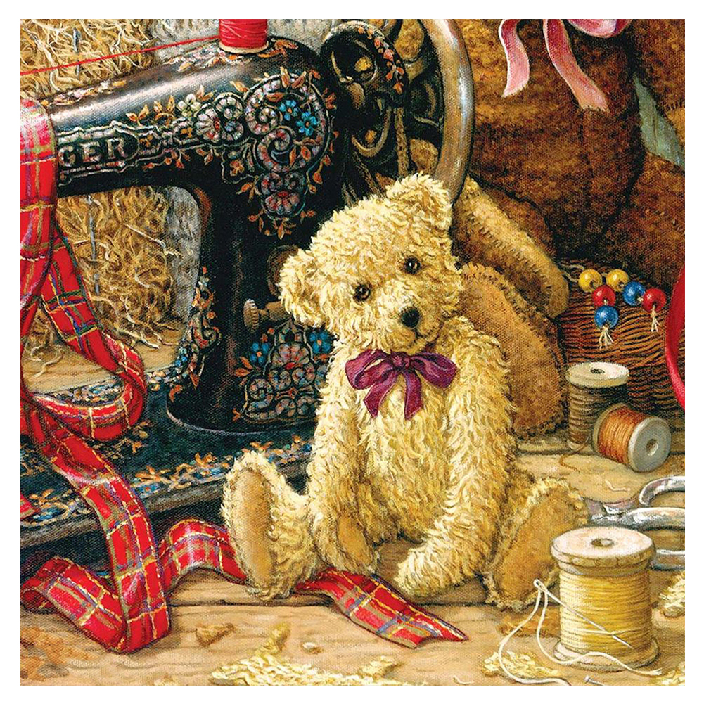 

Bear - 11CT Stamped Cross Stitch - 50*50CM, 501 Original