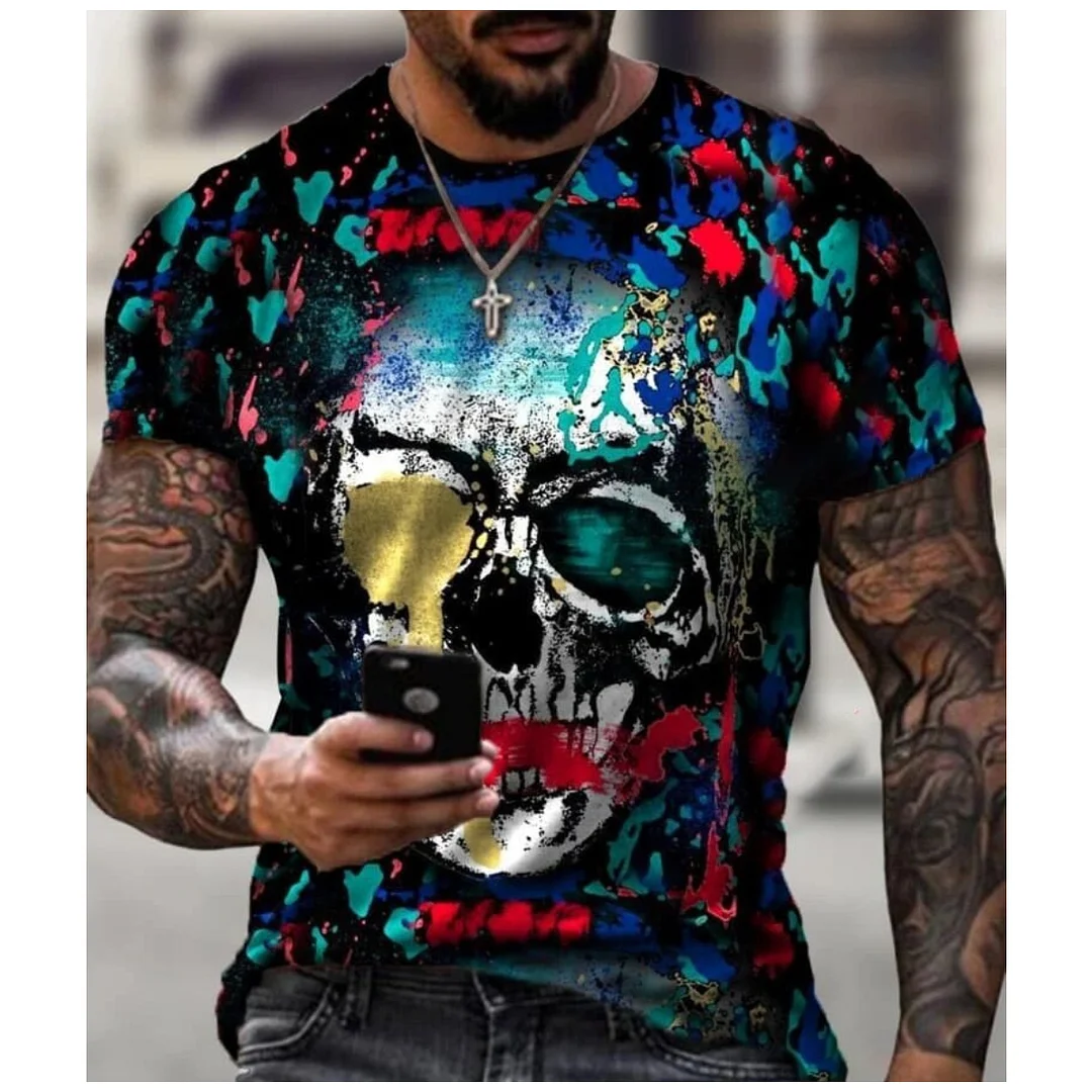Designer head graffiti art print T-shirt / [viawink] /