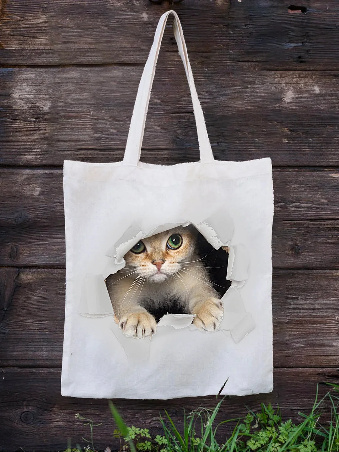 Cat Eco Shopping Bag Canvas Tote Bag