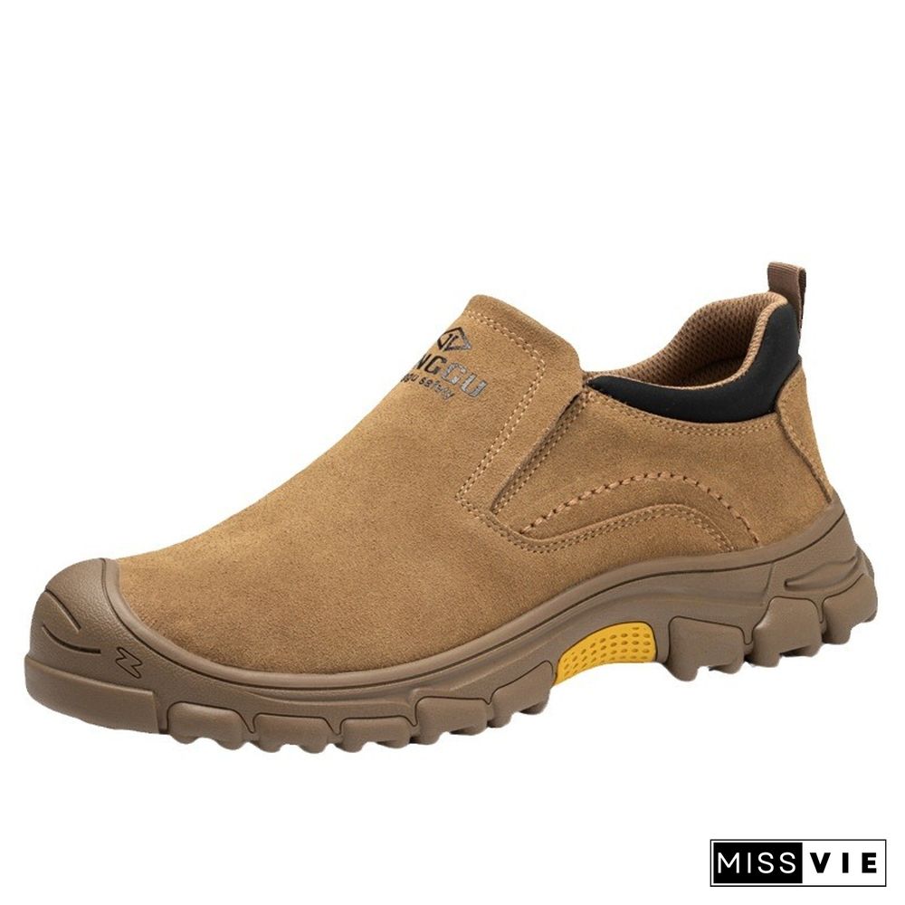 Men Ankle Boots Fashion Men Shoe Vintage Style Leather Male Outdoor Casual Boots Work Footwear